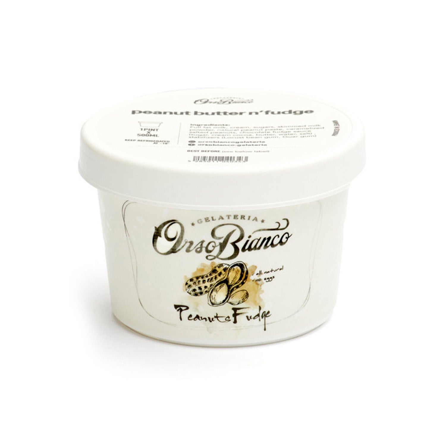 Peanuts Fudge Gelato 500ml