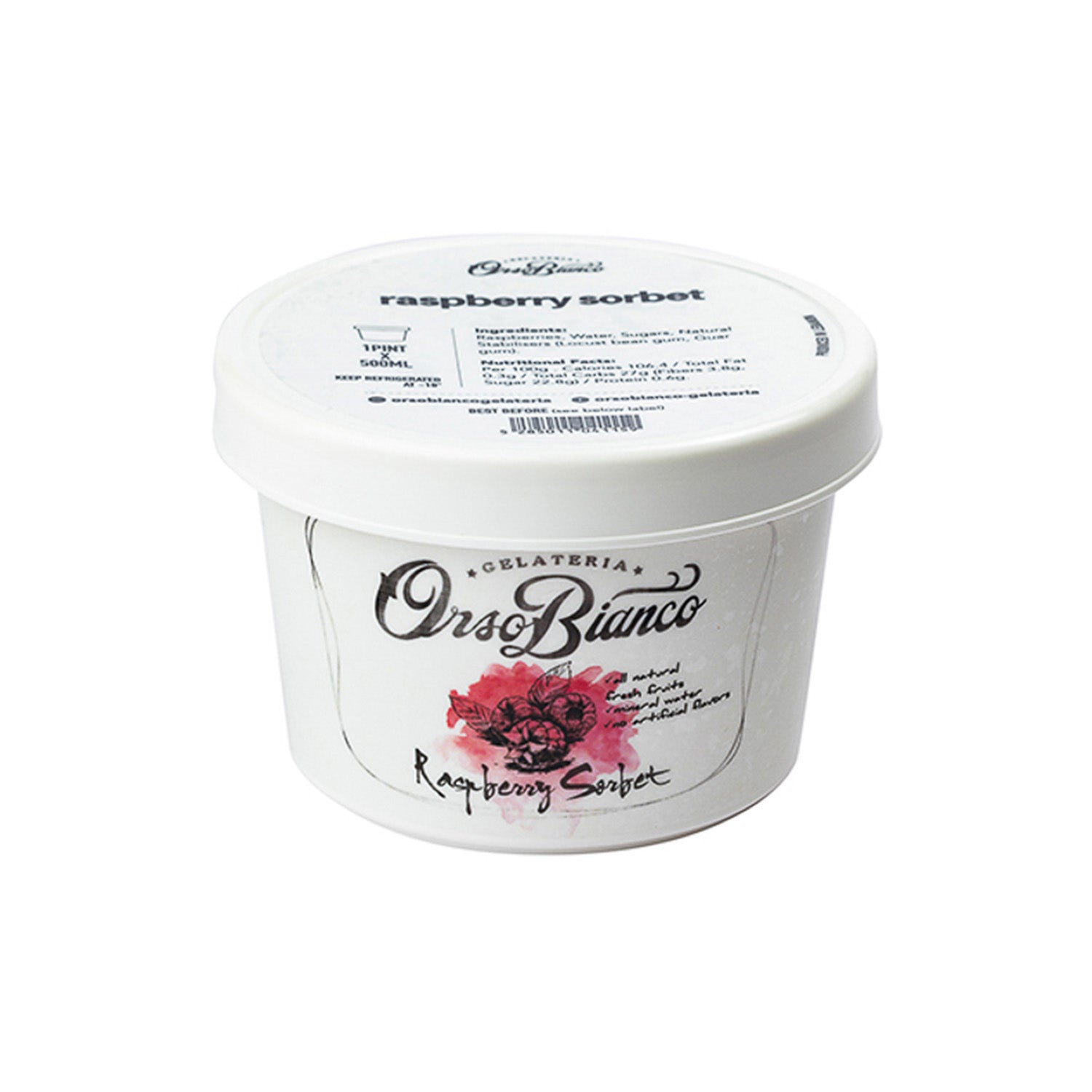 Raspberry Sorbet 500ml