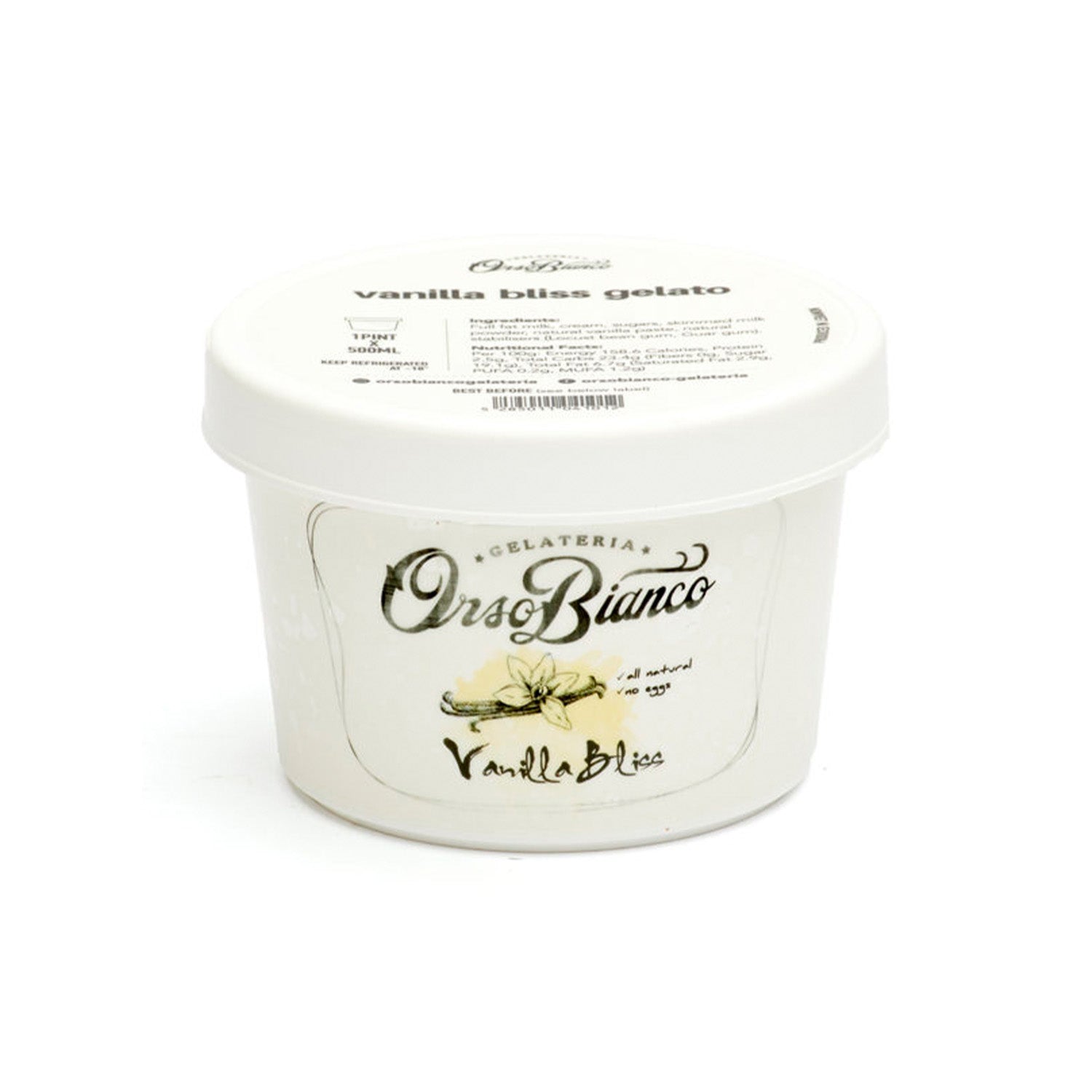 Vanilla Bliss Gelato 500ml